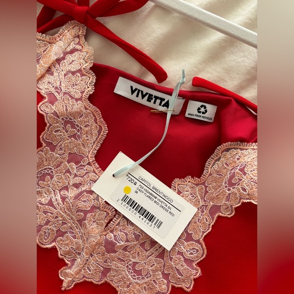 BNWT Red Vivetta Bow Dress - Picture 6 of 7